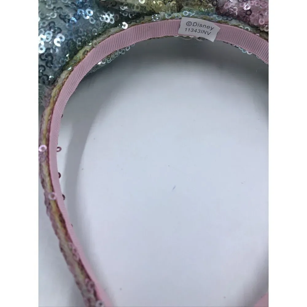 Disney Parks Unicorn Minnie Mouse Ears Headband-pastel Sequin Bow Horn